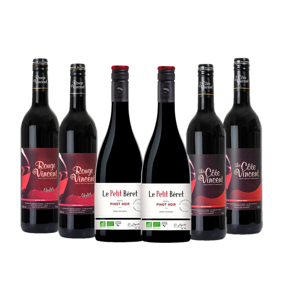 Vin rouge sans alcool - La Côte de Vincent Rouge - Vin Sans Alcool